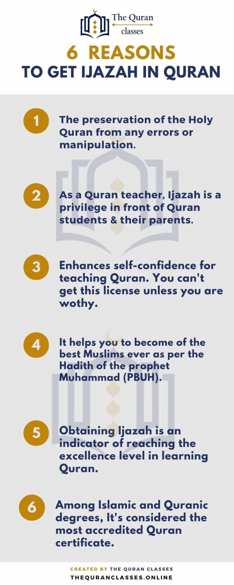 6 Reasons to Get Ijazah (infographic) - The Quran Classes