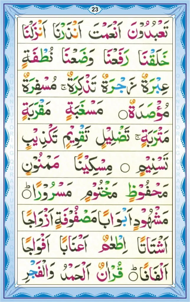 Learn Noorani Qaida To Improve Your Quran Reading 25 Noorani Qaida Page 23 – Lesson 11
