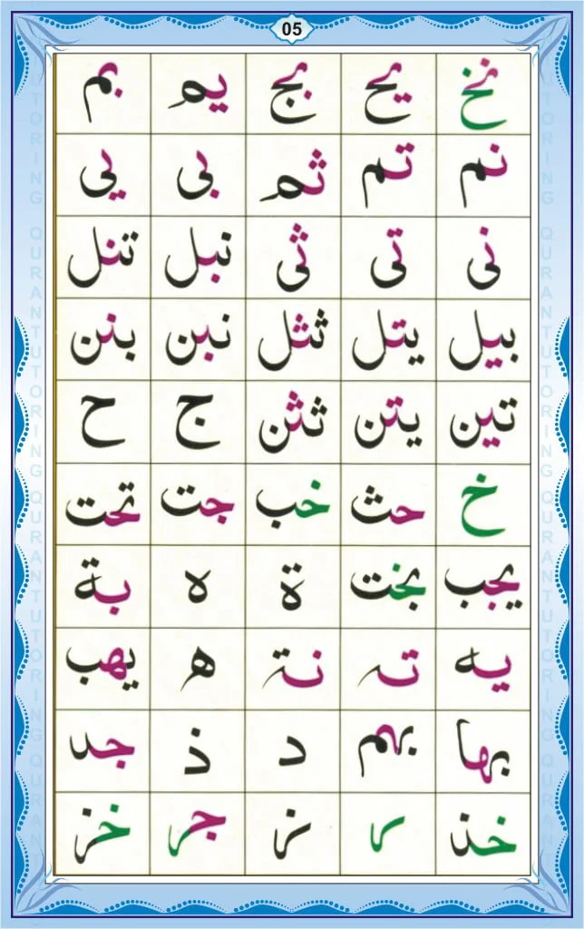 Learn Noorani Qaida To Improve Your Quran Reading 7 Noorani Qaida Page 5 – Lesson 2